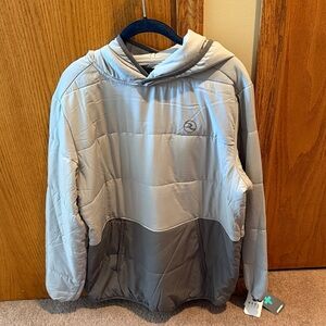 Mens Gray Hooded Pullover